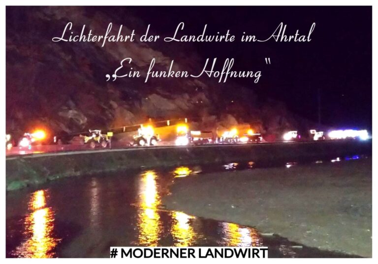 Lichterfahrt der Landwirte im Ahrtal 04.12.2021 „Ein funken Hoffnung“