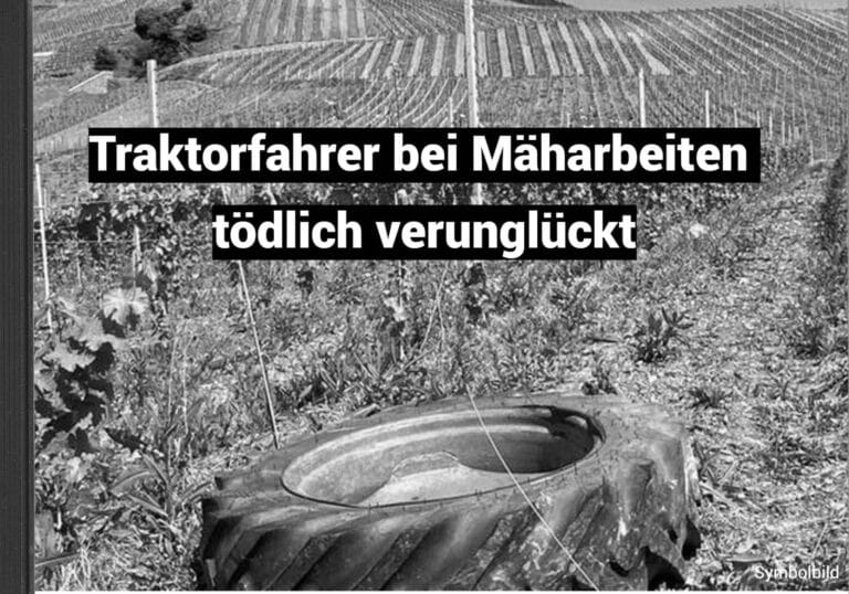 Traktorfahrer bei Mäharbeiten in Weinberg tödlich verunglückt