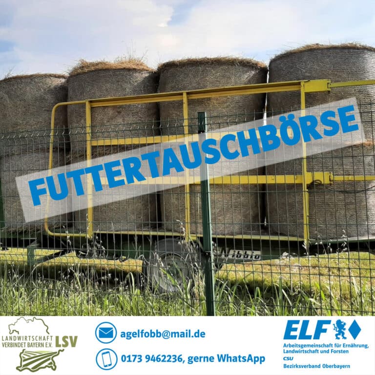 Futtertauschbörse als Unterstützung vom Hochwasser betroffener landwirtschaftlicher Betriebe