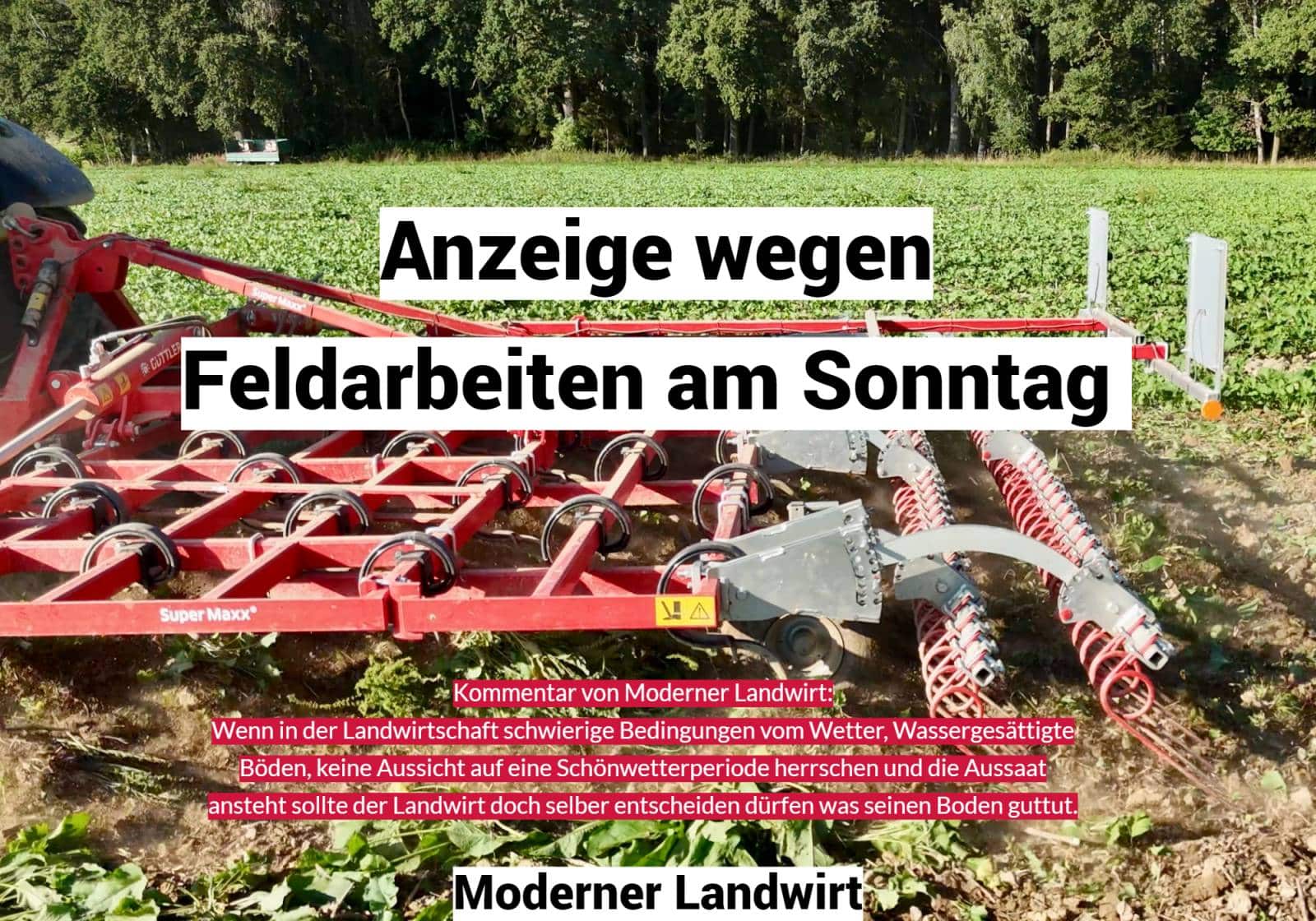 Feldarbeiten Sonntag 1