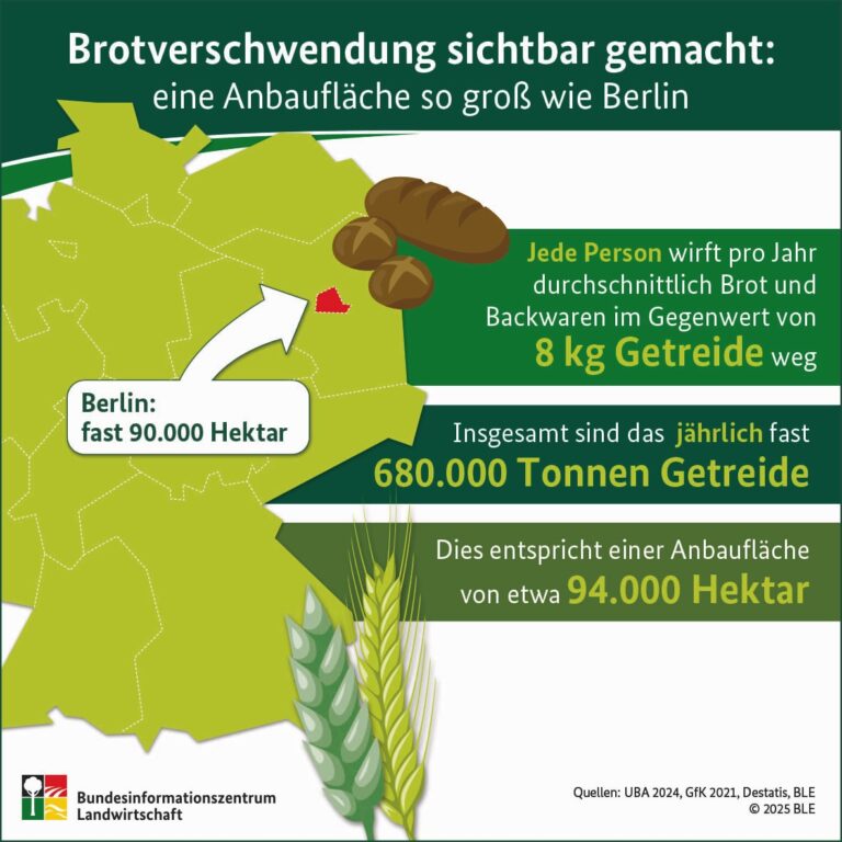 94.000 Hektar Ackerland – nur für die Mülltonne!