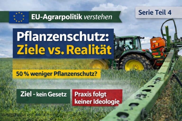 EU-Agrarpolitik verstehen – was wirklich auf unsere Betriebe zukommt: Teil 4 – Pflanzenschutz zwischen Politik und Praxis – was gilt wirklich?